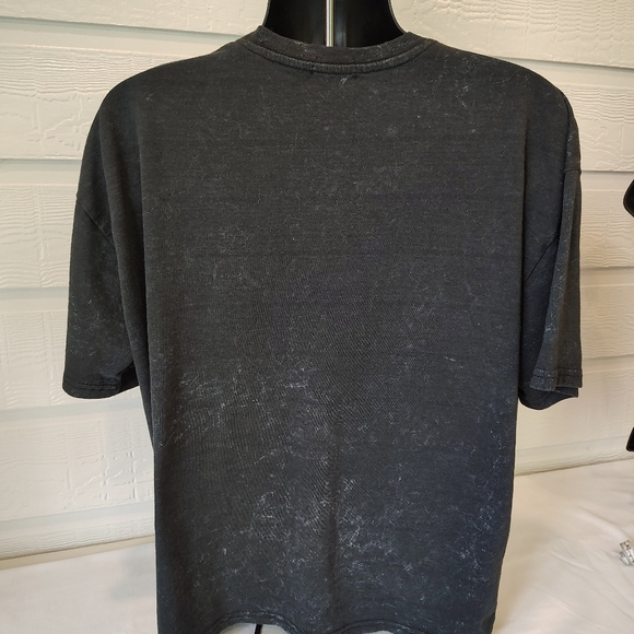 Black Graphic Tee grunge 90s y2k angel barbwire mens LG - Picture 5 of 9